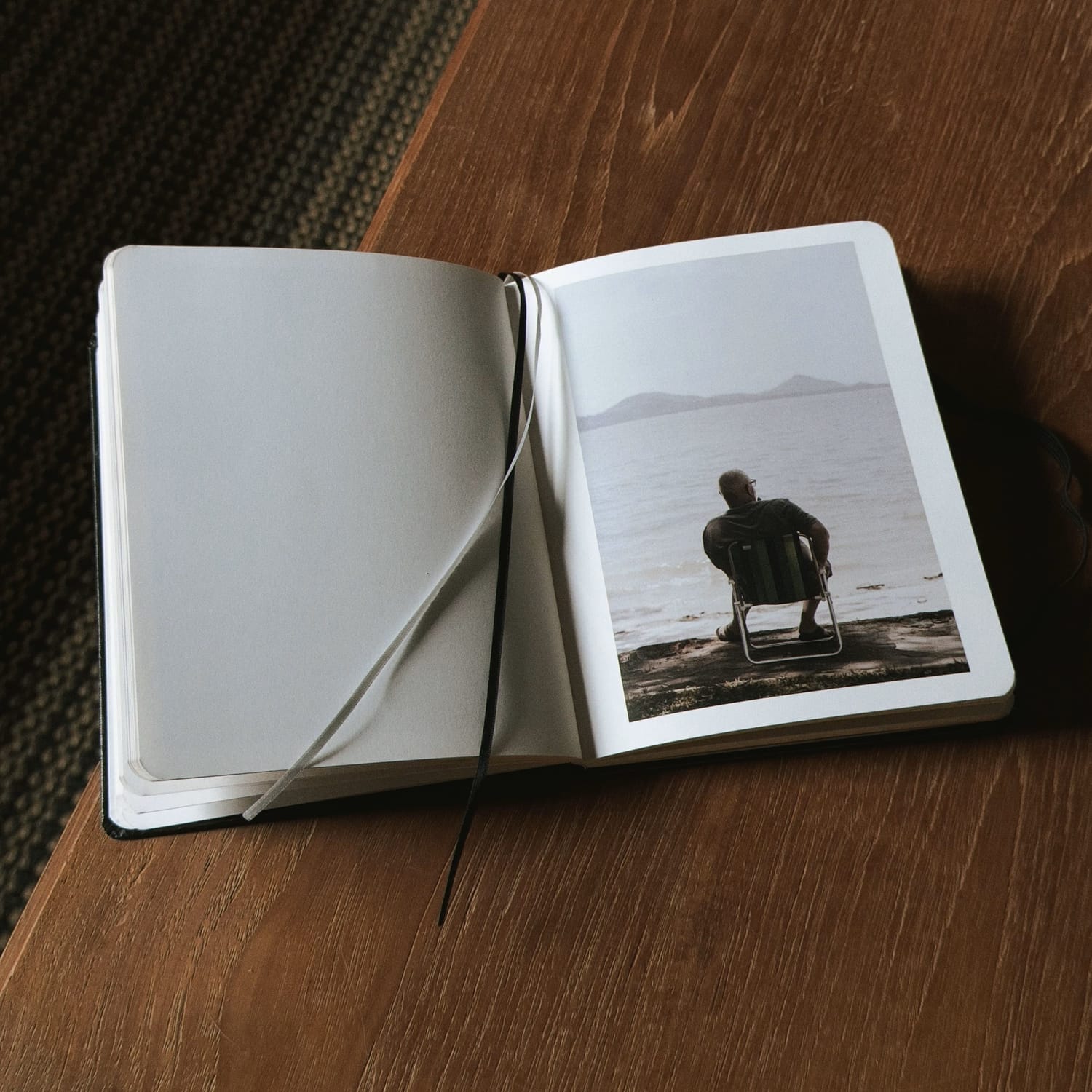 Fotografía en blanco y negro en el álbum